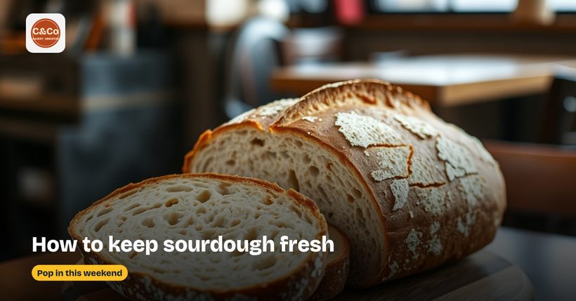 LinkedIn creative made by PostLoft: How to keep sourdough fresh